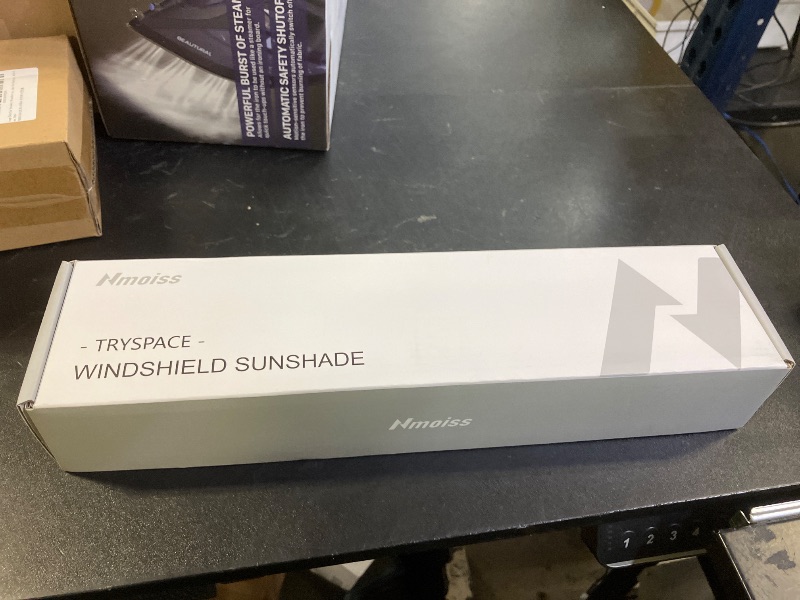 Photo 1 of [2025 Upgrade] Nmoiss Windshield Sun Shade Umbrella - [Vinyl Coating Heat Shield] Protect Car from Sun Rays & Heat Damage Keep Cool and Protect Interior, Spring Structure Edge Medium 56" L x 31" W