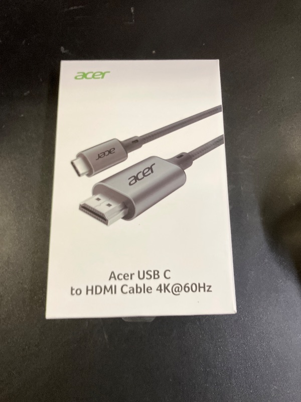 Photo 1 of Acer USB C to HDMI Cable for Home Office 6.6FT (4K@60Hz), High-Speed Type C to HDMI 2.0 Braided Cord, Thunderbolt 4/3 Compatible with MacBook, iPhone 16/15 Pro/Max, iMac, iPad Pro, Galaxy S24, Surface