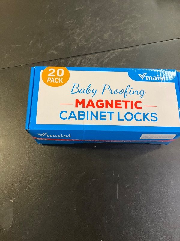 Photo 1 of 20 Pack Magnetic Cabinet Locks Baby Proofing - Vmaisi Children Proof Cupboard Drawers Latches - Adhesive Easy Installation