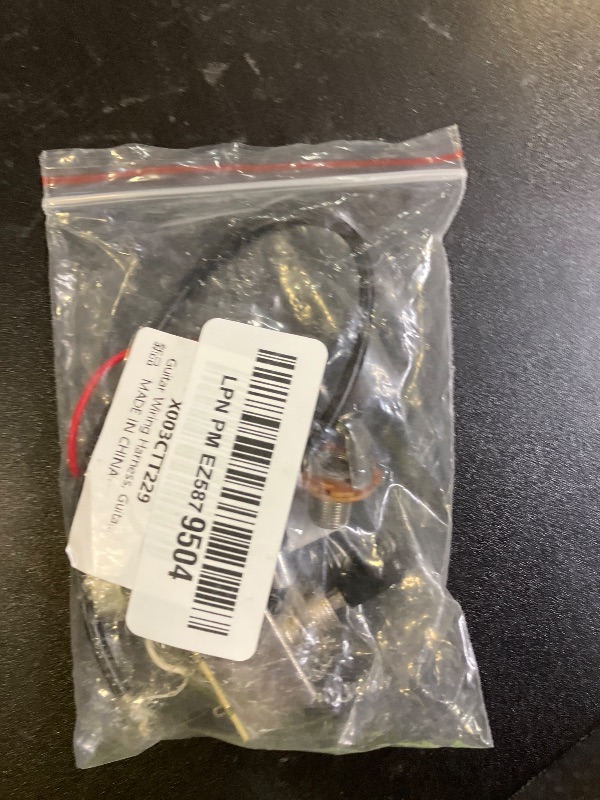 Photo 1 of Guitar Wiring Harness, Guitar Prewired Harness Humbucker Wiring Harness Prewired 3 Way Chrome Box Toggle Switch 500K Pots for Electric Guitar with 2 Humbuckers guitar wiring kit