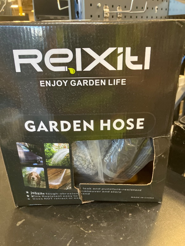 Photo 1 of Relxitl Garden Hose, Flexible Water Hose, Ultra Lightweight Non-Expanding hose with 10 Function Sprayer, Leak proof, Pressure Resistant for Yard, Outdoor (Black, 50FT)