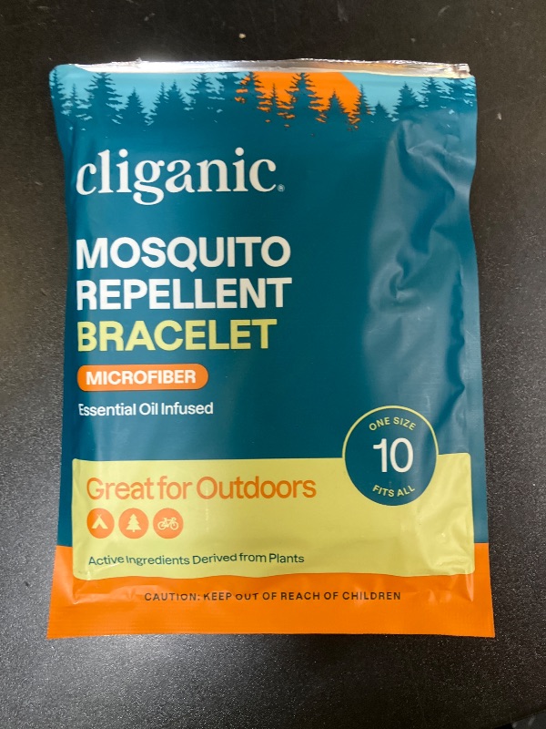 Photo 1 of Cliganic Mosquito Repellent Microfiber Bracelets (10 Count) - for Adults and Kids, DEET Free Wristbands