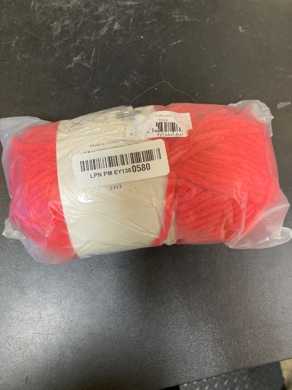 Photo 1 of Keche Velvet Yarn for Crocheting, Soft Chenille Bulky Baby Blanket Amigurumi Yarn 2x100 gr (2x132 yds) (2 Skeins) (Pomegranate)