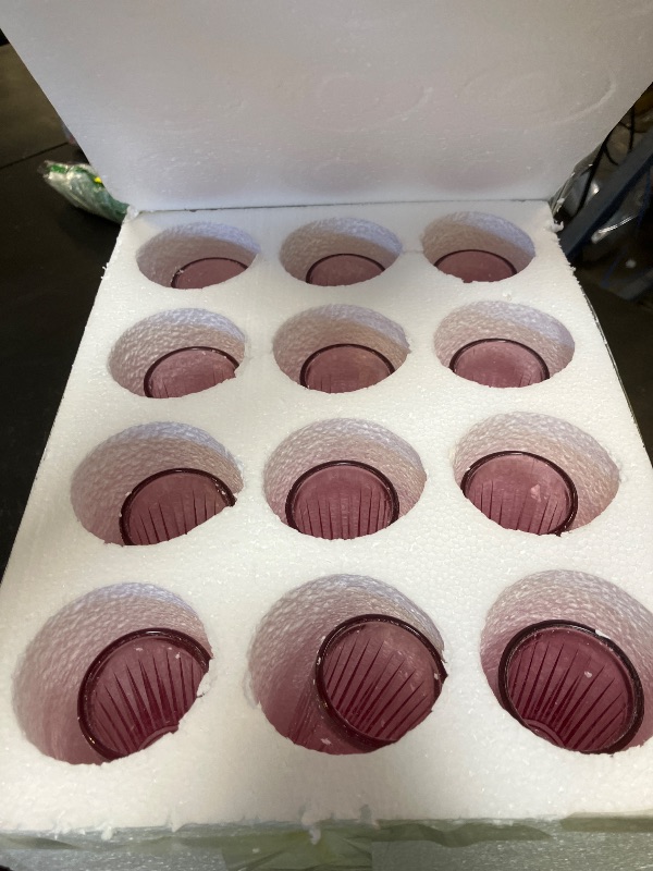 Photo 1 of Rkyhwowby Colored Champagne Flutes Set of 12,5 OZ Elegant Striped Colored Wine Glasses,12 PCS High Transparency Glass Goblets for Wine Wedding Party Bar Drinking Cups Fancy Glasses and Gift Pink