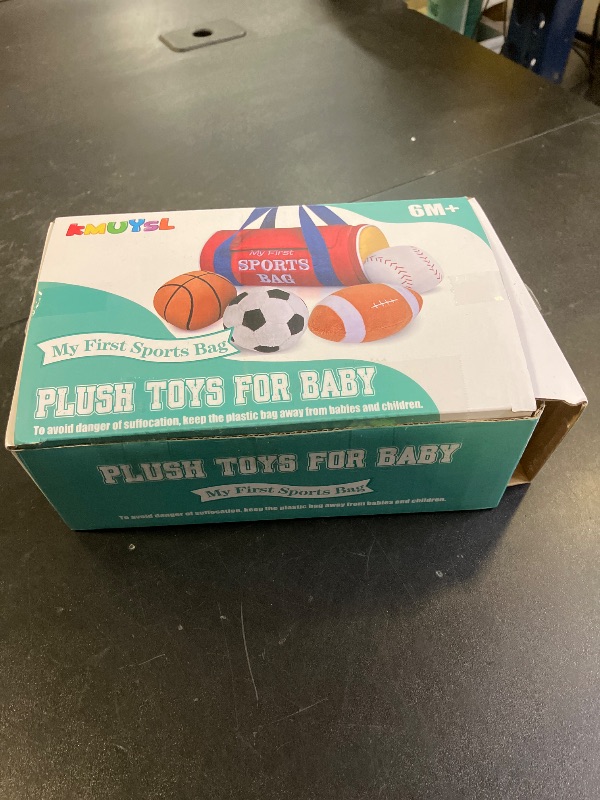 Photo 1 of KMUYSL Baby Toys 0-12 Months, My First Sports Bag Plush Toy - 4 Sensory Balls Soft Toys with Crinkle, Rattles for 0-3-6-9-12 Month Newborn Infant, 1st Birthday for Babies Boys Girls Age 1