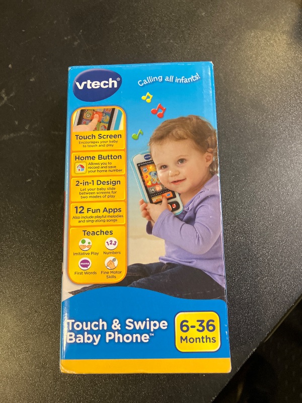 Photo 1 of VTech Touch and Swipe Baby Phone, Blue