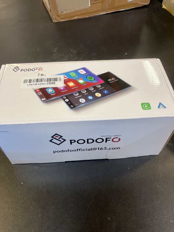 Photo 1 of Podofo 10.26" Touchscreen Wireless Carplay Portable Car Stereo Android Auto, Car Play Navigation, Voice Control, Bluetooth/AUX/FM, Car Radio Receiver