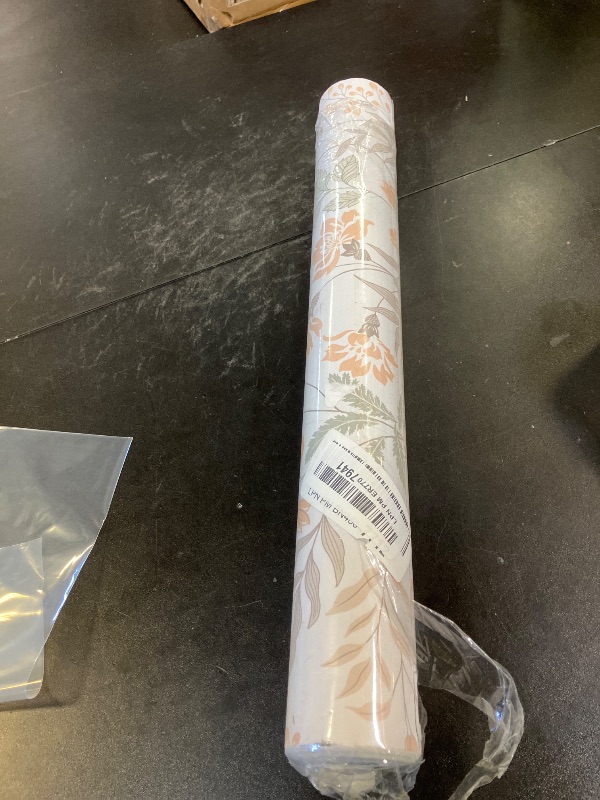 Photo 1 of Rugreat Modern Floral Wallpaper Peel and Stick Boho Leaf Flower Contact Paper for Cabinets Self Adhesive Removable Wallpaper for Bathroom Waterproof Botanical Contact Paper Colorful 393inL 17.3inW
