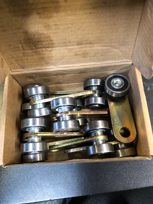 Photo 1 of BIAXJUNY 2 Wheel Trolley Assembly Rollers, Trolley Roller for Use with 1-5/8" Wide and All1-5/8 or Taller Strut Channel (10pcs)
