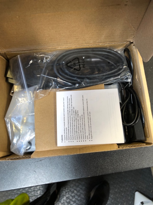 Photo 1 of DGYBDFC KVM Docking Station 4K60Hz HDMI & 4K120Hz DP KVM Switch 2 Monitors 2 Computers for Laptop and Desktop 10Gbps USBC+USBA 3.2 Date 5Gbps USB3.0 Date and SD/microSD Card Slots