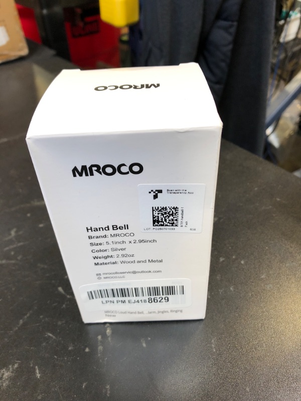 Photo 1 of MROCO Loud Hand Bell, Silver Steel Hand Bells for Adults, Dinner Bells for Inside Classroom Bell, for Food Line, Alarm, Jingles, Ringing
