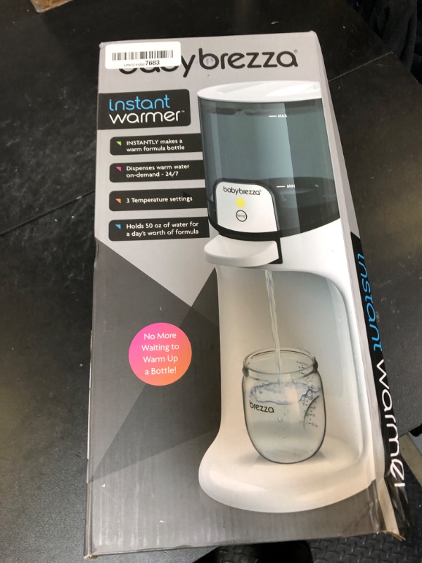 Photo 1 of Baby Brezza Instant Baby Bottle Warmer - Fast Water Warmer Instantly Dispenses 24/7 in 3 Temperatures, White