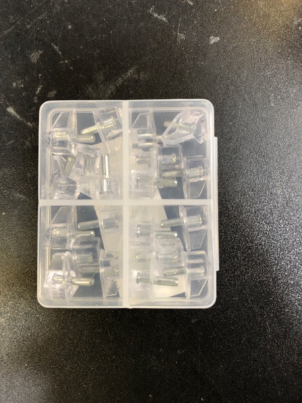 Photo 1 of 20PCS Clear 3 Millimeters or 1/8 Inch Plastic Shelf Support Pegs - Locking Cabinet Shelf Pins for Kitchen, Bookshelf, Furniture - Heavy Duty, Easy Install, Replacement Pegs