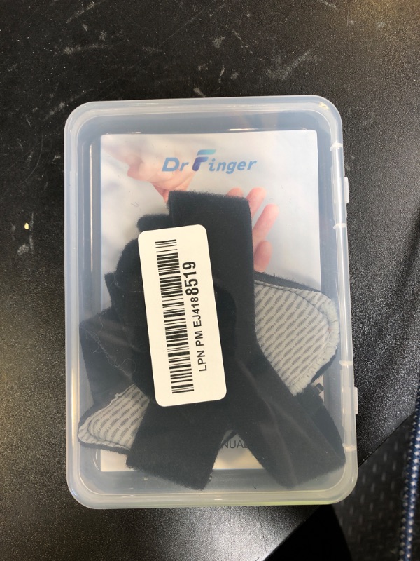 Photo 1 of DrFinger Finger Ulnar Deviation Splint Brace, Finger Joint Deviation Orthopedic Corrector With Metal Bracket-Black-(Right-M)