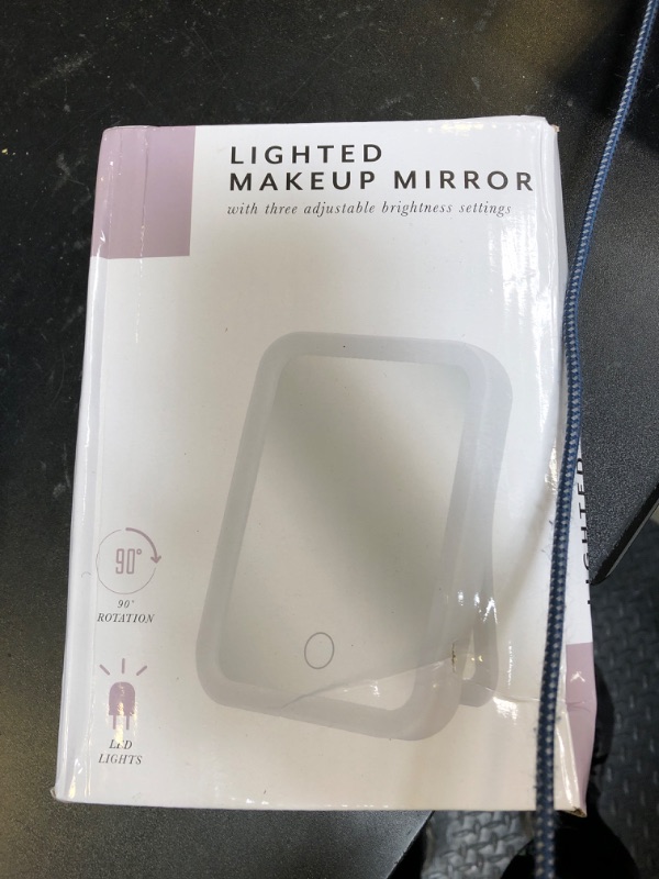 Photo 1 of Sintuff 2 Pcs Light Up Locker Mirror Accessories Rectangular Magnetic Mirror for Locker, Bathroom, Household Refrigerator, Workshop Toolbox or Cabinet(Pink, White)