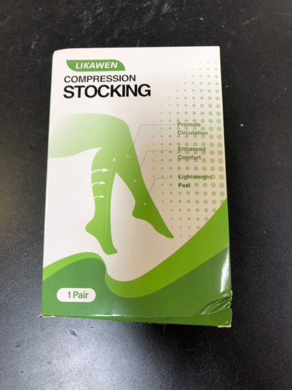 Photo 1 of Sheer Compression Stockings for Women - Knee High 15-20 mmHg Support Hose Compression Socks for Improving Circulation, Leg Fatigue and Swelling, Nude, Small