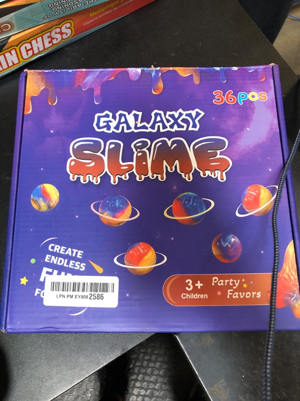 Photo 1 of 36 Pack Galaxy Slime Party Favors for Kids Glitter Slime Ball Bulk Stretchy Non-Sticky DIY Stress Relief Putty Toy Christmas Holiday Birthday Goodie Bag Stuffer Classroom Reward for Girls Boys