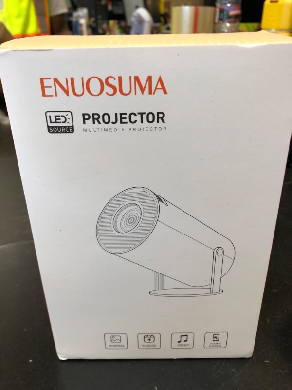 Photo 1 of Mini Projector, Support 4K 1080P Portable Projector with Dual Band WIFI6 5G Wireless 5.2 Bluetooth Android 11, 200 ANSI Lumens, 180° Rotatable, Auto Keystone Correction,35"-130" Screen Video Projector