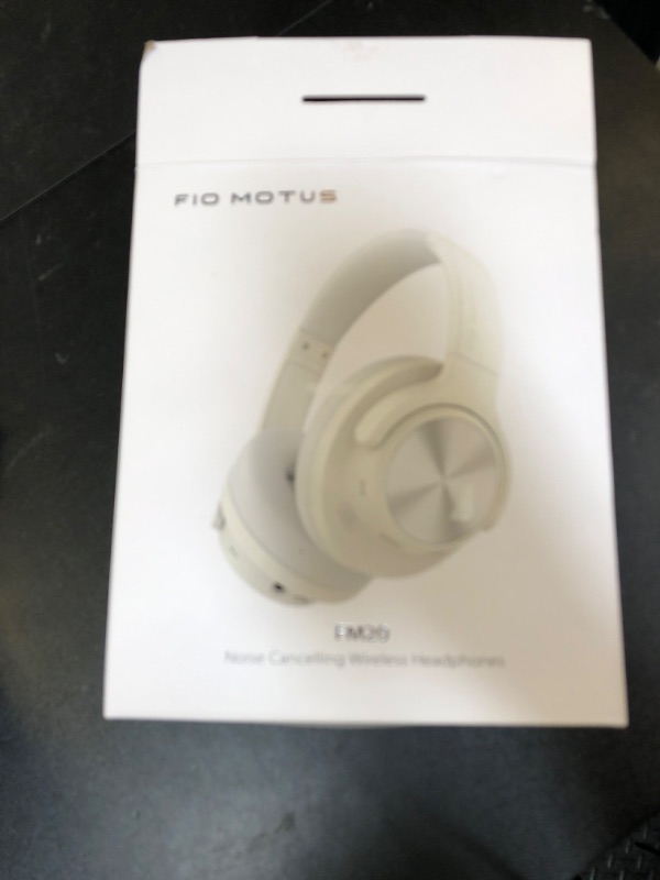 Photo 1 of FIO MOTUS Noise Cancelling Headphones: Wireless Over Ear Bluetooth Headphones with 130H Playtime - Hi-Res Sound Custom EQ via App Deep Bass Comfort Fit Ear Cups for Travel Home Office