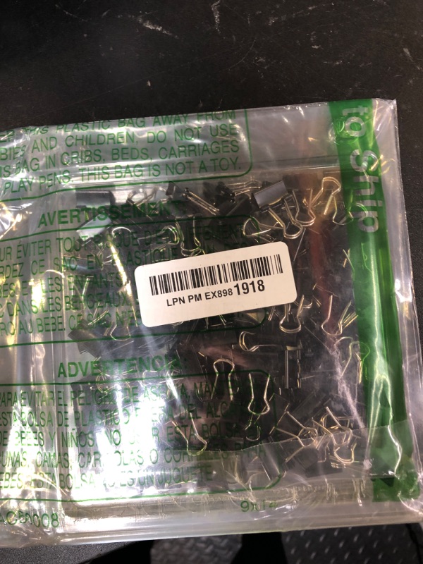 Photo 1 of 120 Pack Mini Binder Clips, Black Binder Clips, Small Paper Clips 15mm 5/8 Inch. Micro Size Office Clips for Home School Office and Business.