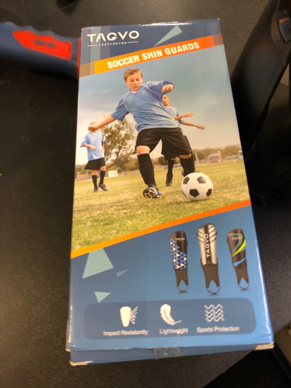 Photo 1 of TAGVO Soccer Shin Guards for Kids Youth - Protective Soccer Equipment for Boys Girls - Adults Men Women Soccer Shin Guards - Soccer Shin Pads for Kids 3-16 Years Old Girls Boys, High Impact Resistant