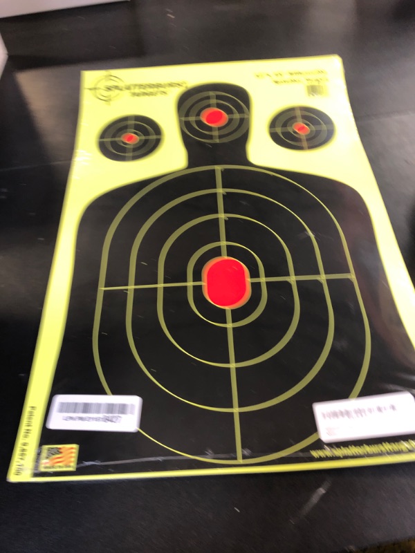 Photo 1 of Splatterburst Targets - 12 x18 inch - Silhouette Splatter Target - Easily See Your Shots Burst Bright Fluorescent Yellow Upon Impact - Made in USA (25 Pack)