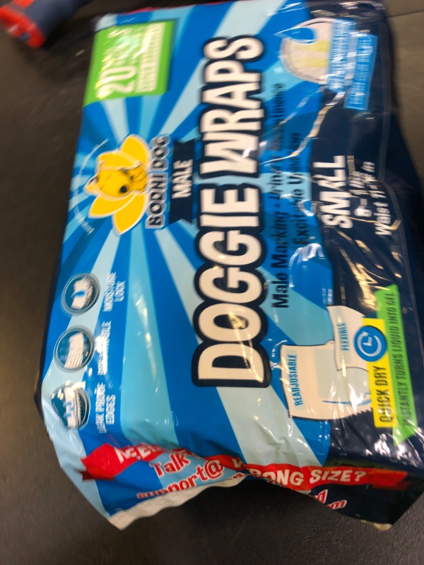 Photo 1 of Bodhi Dog Disposable Male Dog Diapers - Super Absorbent, Leak-Proof Pee Wraps - Adjustable Fit, Comfortable Design, Advanced Moisture Control, and Wetness Indicator - Small (20 Count)