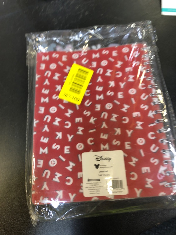 Photo 1 of Disney Minnie and Mickey Mouse Journal Notebook, Spiral Bound, 144 Lined Pages, 8 x 7 inches, Red