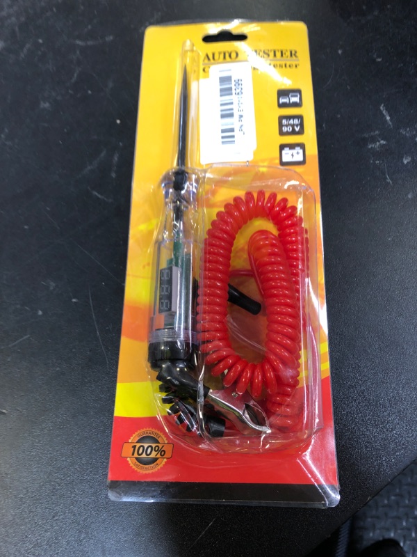 Photo 1 of Test Light Automotive, 5-90V DC Test Light with Voltmeter, Bidirectional Car Fuse Tester with Voltage Display, Digital LED Circuit Tester with Extended Spring Wire & Probe for Car/RV/Vehicles
