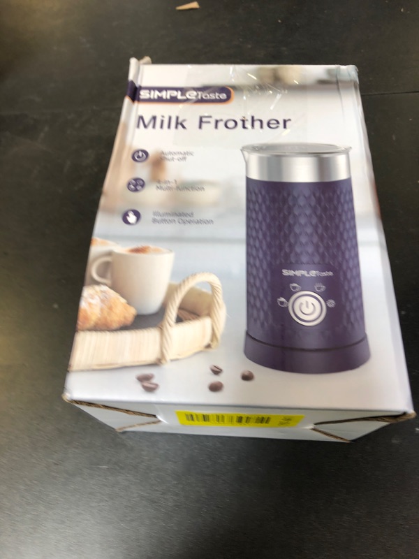 Photo 1 of SIMPLETASTE Milk Frother, 4-in-1 Electric Milk Steamer, Automatic Warm and Cold Foam Maker and Milk Warmer for Latte, Cappuccinos, Macchiato