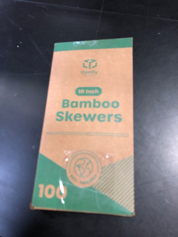 Photo 1 of Comfy Package [10 Inch - 100 Count] Bamboo Skewers for Shish Kabob, Grilling, Fruits, Appetizers, and Cocktails