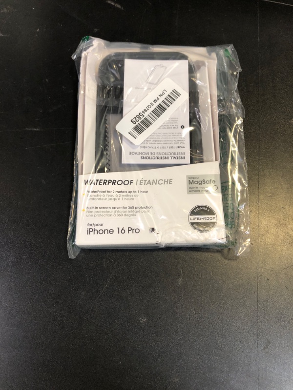Photo 1 of OtterBox iPhone 16 Pro FR? Series Waterproof Case with MagSafe (Designed by LifeProof) - Black, Waterproof, 60% Recycled Plastic, Sleek and Stylish