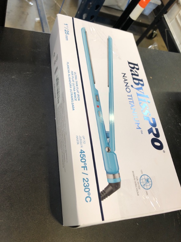 Photo 1 of BaBylissPRO Nano Titanium Flat Iron Hair Straightener , 1/2" Ultra- Thin Hair Straightener Iron for Professional Salon Results and All Hair Types