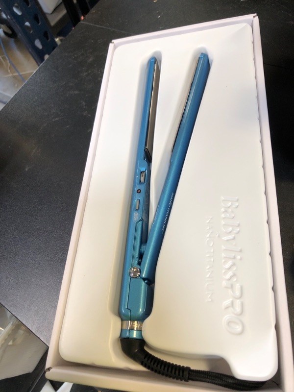 Photo 1 of BaBylissPRO Nano Titanium Flat Iron Hair Straightener , 1/2" Ultra- Thin Hair Straightener Iron for Professional Salon Results and All Hair Types