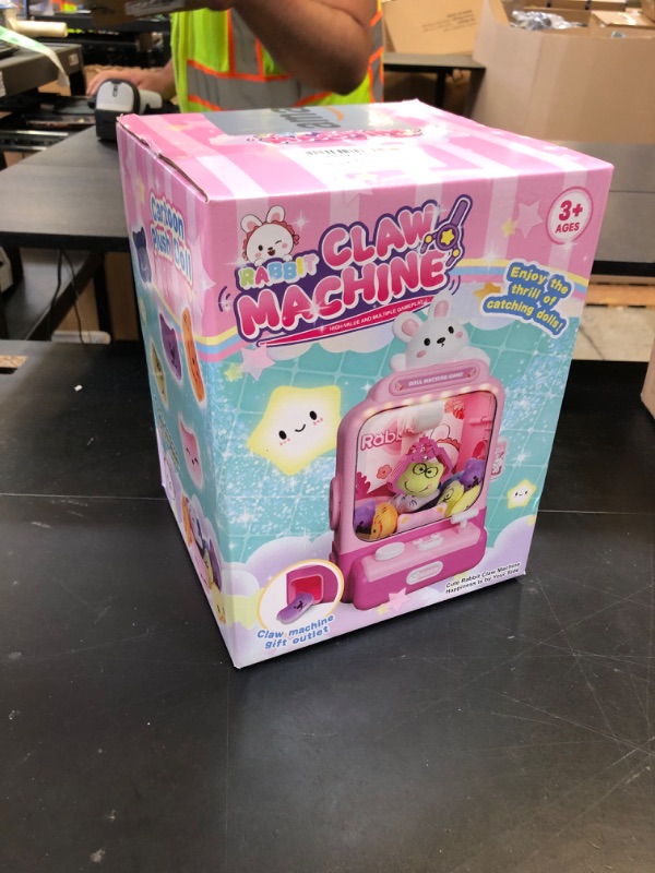 Photo 1 of Claw Machine for Kids,Mini Vending Machines Candy Grabber Prize Dispenser Toys for Girls,Electronic Arcade Claw Game Machine for Party Birthday with Lights Sound (Light Bunny Claw)