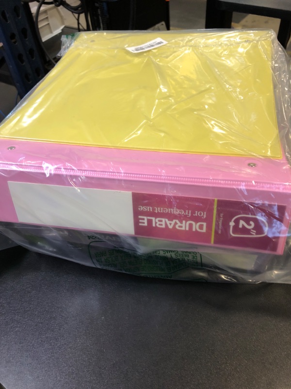 Photo 1 of Zzrywuty Durable 3 Ring Binder, 2 Inch, Economy 4 Pack, Each Holds 540 Sheets, D-Ring Presentation View Binders for Office, School, Home (Pastel Assortment)