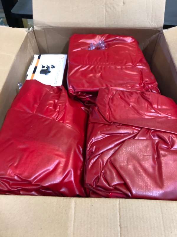 Photo 1 of Realspring 6 Pcs Bean Bag Chairs for Adults Inflatable Chairs with Electric Air Pump,Blow up Couch Folding Portable Inflatable Couch Lazy Sofa for Reading Living Room Camping (Red)