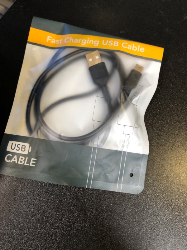 Photo 1 of 3ft Mini USB Cable, Standard USB 2.0 to Mini B Male Charger Cord Durable USB Mini to USB Charging Cable Compatible with PS3 Controller, MP3 Player, Camera, Dash Cam, Garmin GPS, Hero 3+(Black)