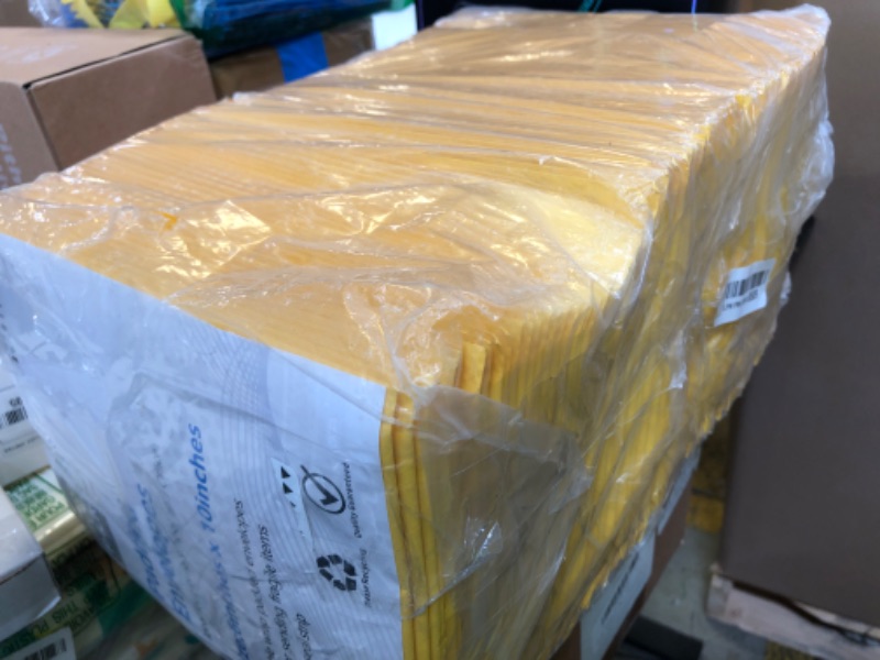 Photo 1 of HBlife 100Pcs Kraft Yellow Bubble Mailers, 6x10 Inches Self Seal Kraft Poly Mailers, Padded Envelopes Shipping Bags Packaging for Small Business
