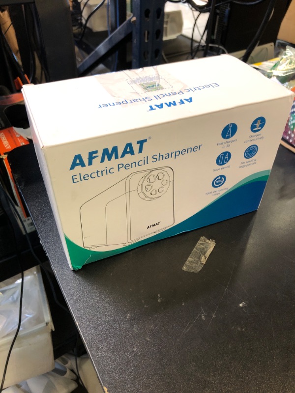 Photo 1 of AFMAT PSX1 Electric Pencil Sharpener Heavy Duty, 6 Holes, Auto Stop Pencil Sharpeners for Classroom, Electric Sharpener for 6-11mm Colored Pencils, 7000 Sharpenings, Save Pencils, Black