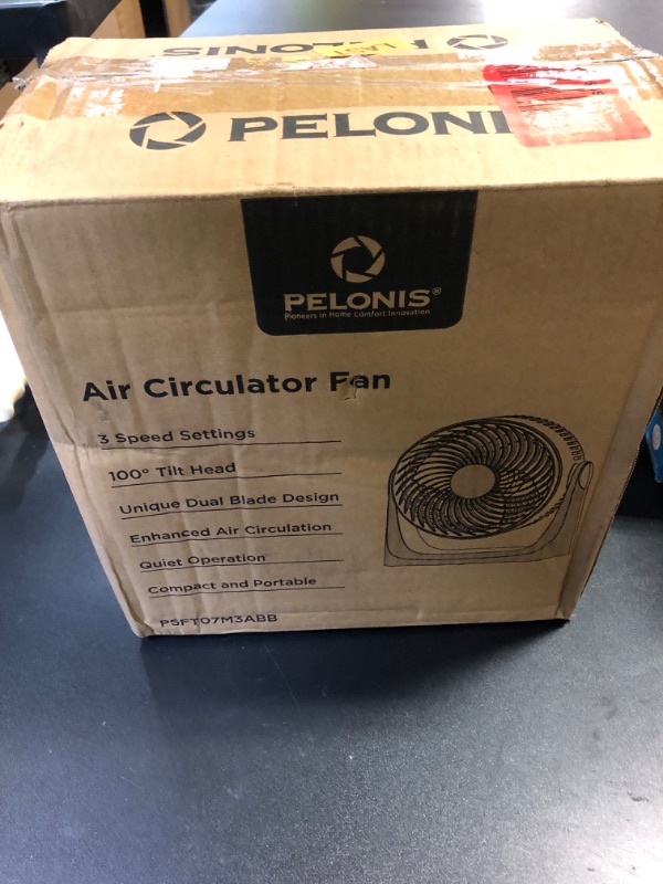 Photo 1 of PELONIS 3 Speed Small Room Air Circulator Fan with 7-inch Blade, Table Fan with 100° Adjustable Head Tilt - Desktop Fan for Bedroom,Dorm and Office - Ventilador for Air Conditioner and Heater, Black
