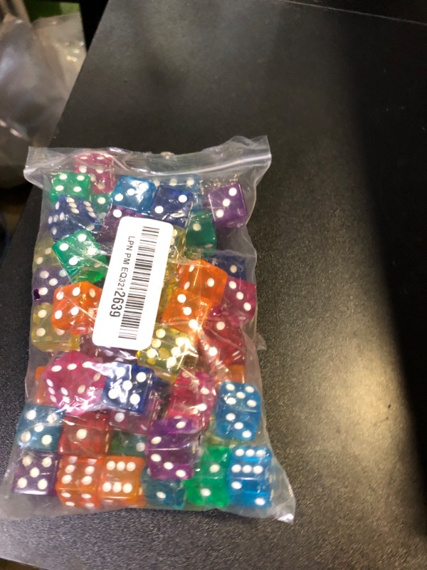 Photo 1 of Cotiny 80 Pcs 19mm Acrylic Dice Translucent D6 Casino Dice Colored Game Dices Bulk for Board Game Vegas Casino Birthday Themed Party Supplies, 8 Colors