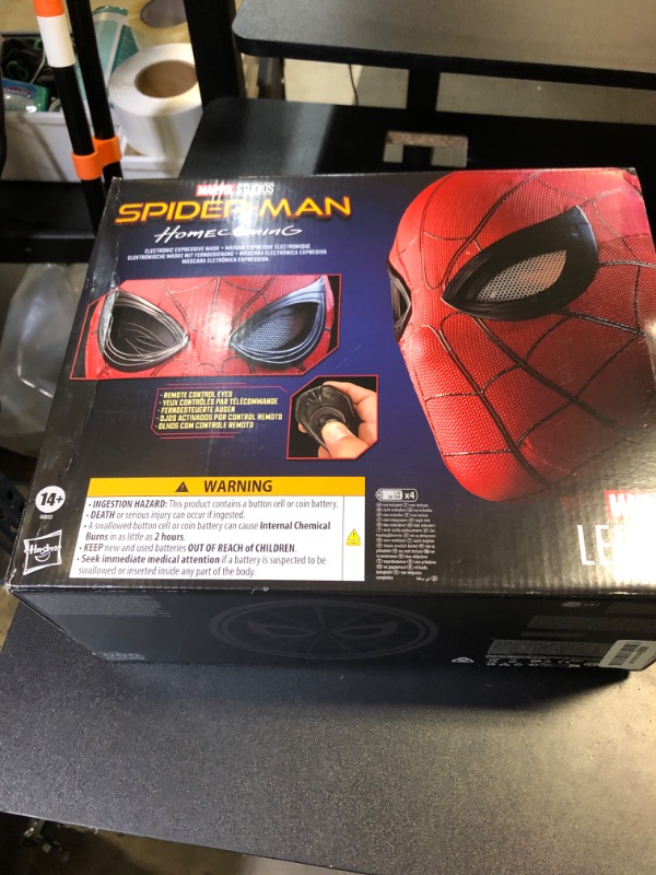 Photo 1 of SPIDER-MAN Marvel Legends Series Homecoming Electronic Expressive Mask, Premium Interactive Roleplay Gear for Adults