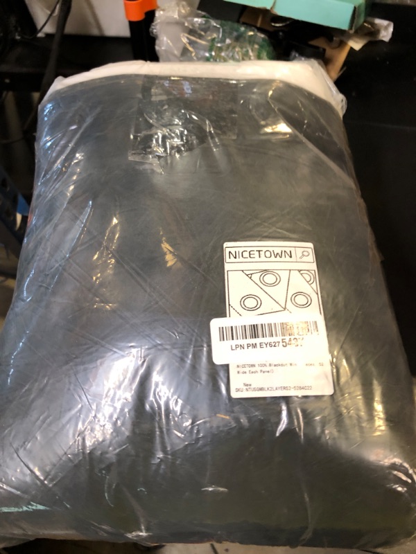 Photo 1 of NICETOWN 100% Blackout Window Curtain Panels, Cold and Full Light Blocking Drapes with Black Liner for Nursery, 84 inches Drop Thermal Insulated Draperies (White, 2 Pieces, 52 Wide Each Panel)