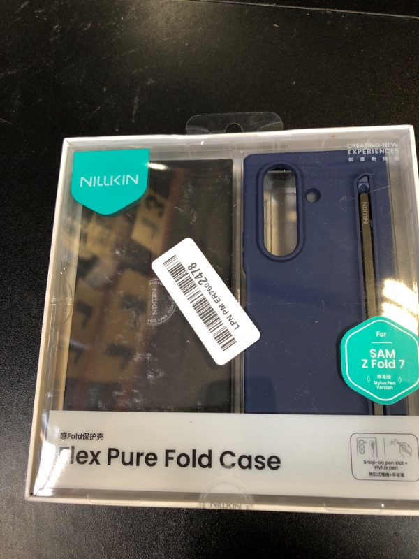 Photo 1 of Nillkin for Samsung Galaxy Z Fold 7 Case with Upgraded Pen & Screen Protector, Fast Wireless Charging, Superior Liquid Silicone, Protective Slim Phone Case with Stylus for Galaxy Z Fold 7, Navy Blue