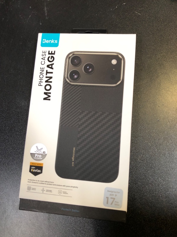 Photo 1 of BENKS Montage ArmorPro Case for iPhone 17 Pro Max with Camera Control Button, [Compatible with Magsafe] Military Grade Protective Case Built with Dupont Kevlar 600D & 1500D Aramid Fiber