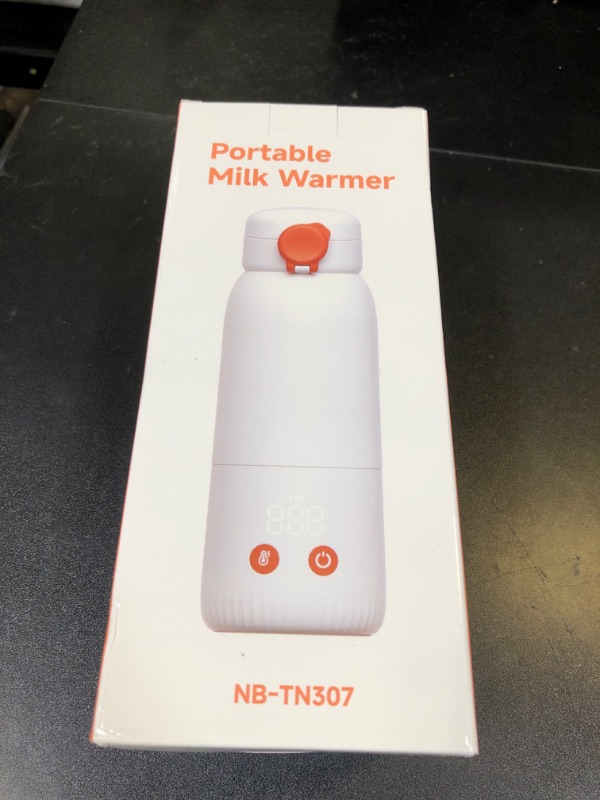 Photo 1 of Portable Bottle Warmer for Travel, 12oz Large Capacity Fast Heating Breast Milk, Water & Formula On The Go Baby Bottle Warmer Accurate Temp Control with 4 Levels Long Battery Life for Car & Airplane