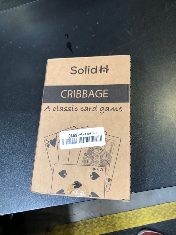 Photo 1 of Foldable Cribbage Board Game Set - Travel Cribbage Board Includes Wooden Board with Storage, Metal Pegs, Deck of Cards, Instructions for 2-4 Players