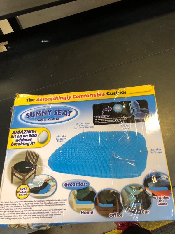 Photo 1 of Gel Seat Cushion for Long Sitting, Double Thick Office Desk Home Wheelchair Seat Cushions for Back Hip Sciatica Tailbone Pain Sore Pressure Relief, Gel Cooling Game Chair Pads for Car Truck Driver