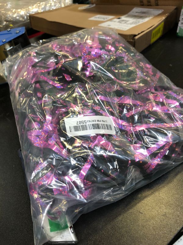 Photo 1 of 2 Pack Halloween Decor, 3.28 FT x 7.05 FT Purple and Black Foil Streamer, Metallic Fringe Curtains Tinsel Backdrop Party Streamer, Indoor Halloween Decorations Party Supplies Photo Booth Props